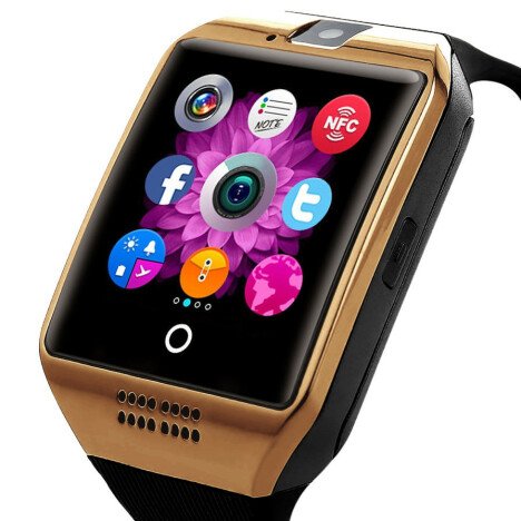 Smartwatch cu telefon iUni Q18, Camera, BT, 1.5 inch, Auriu + Card MicroSD 4GB Cadou