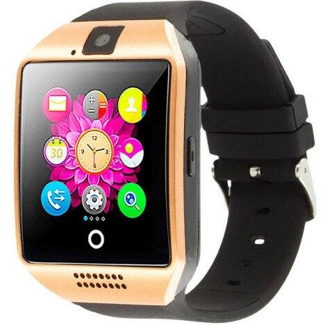 Smartwatch cu telefon iUni Q18, Camera, BT, 1.5 inch, Auriu + Card MicroSD 4GB Cadou